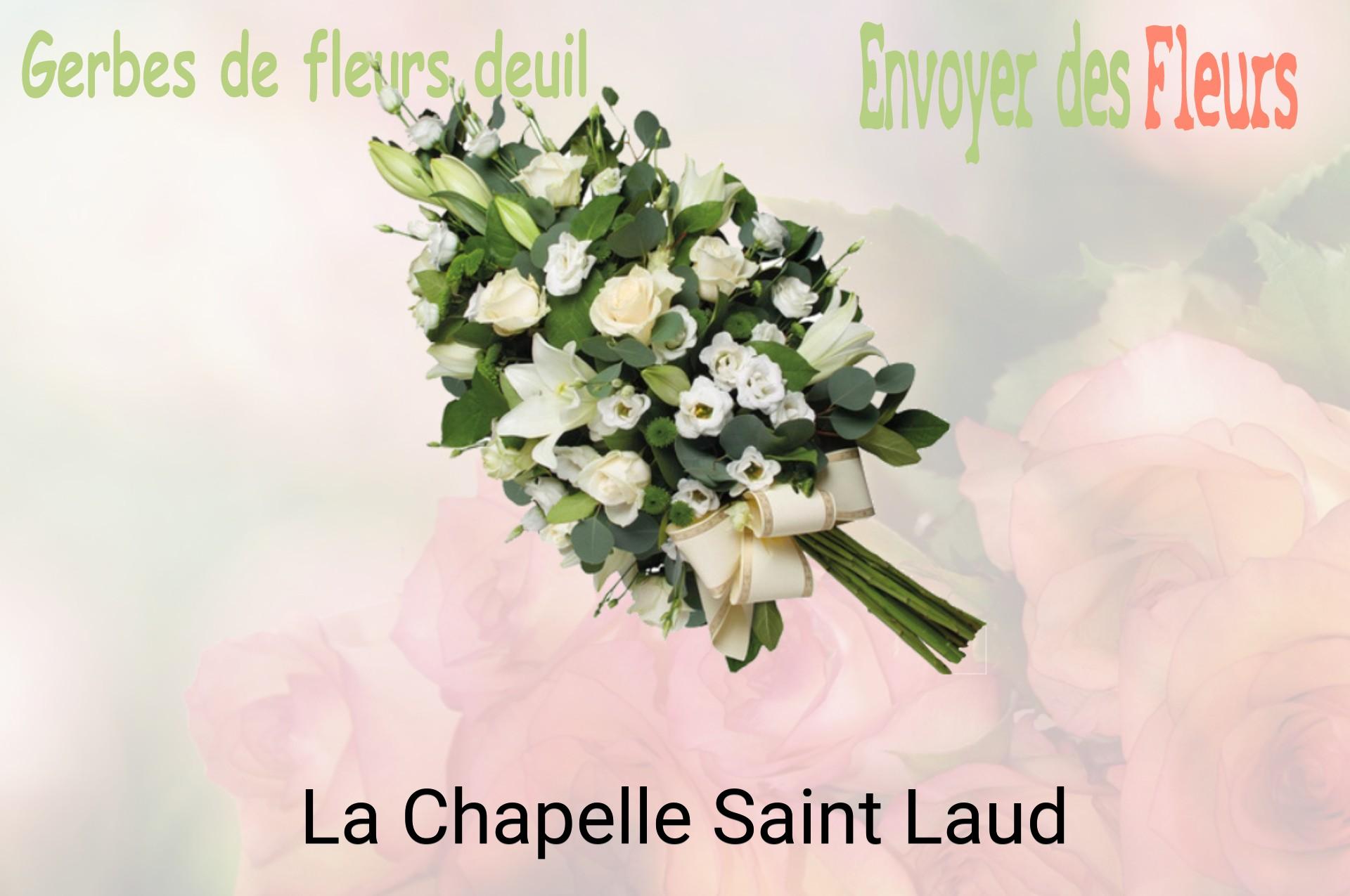 Gerbe de fleurs de deuil livrée à La Chapelle-Saint-Laud